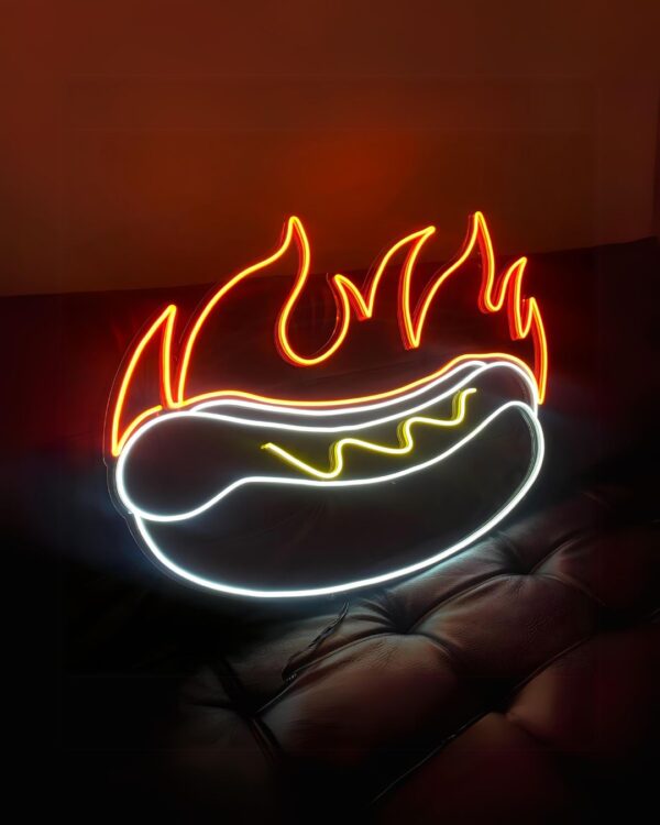 Letrero Hot Dog Neón