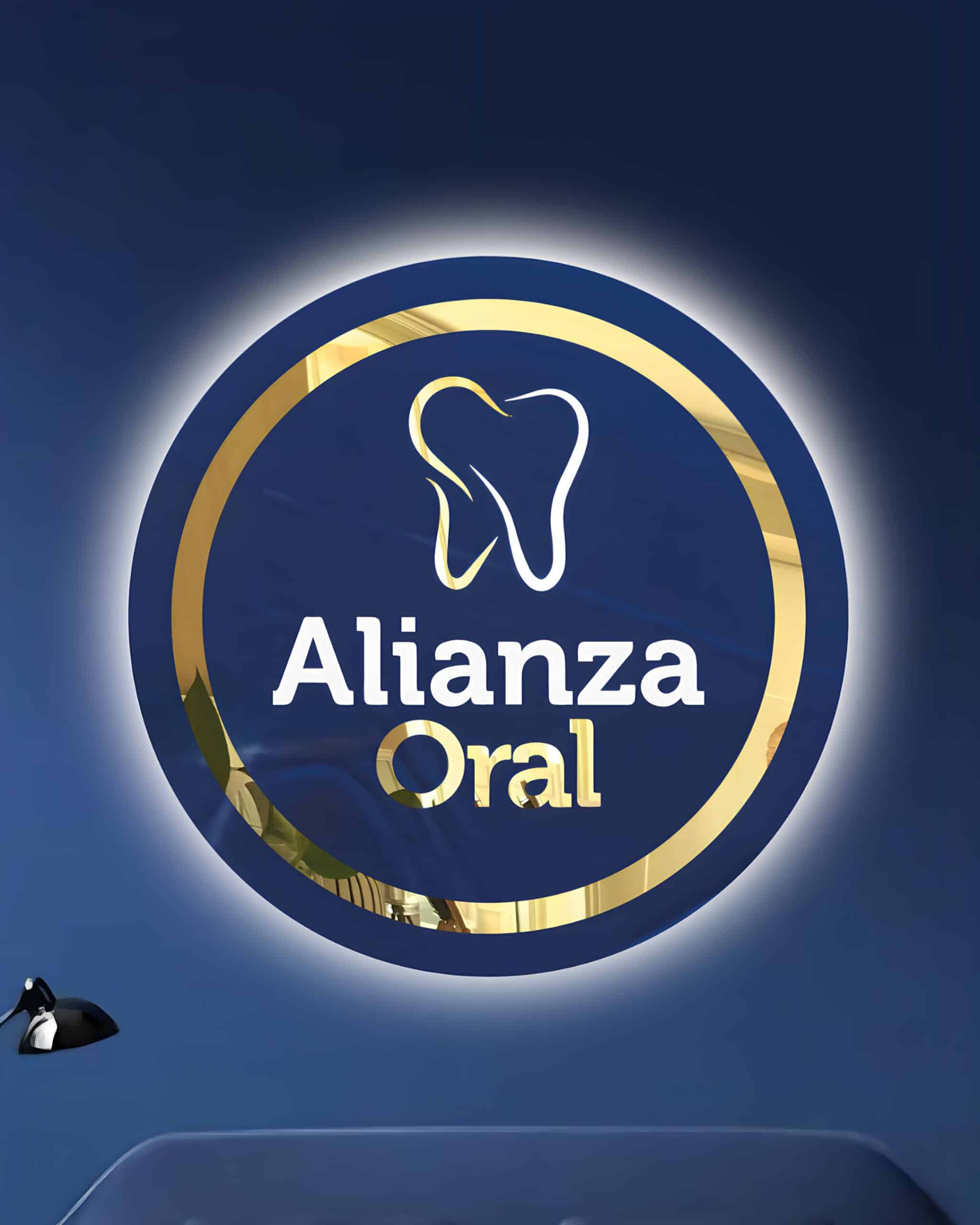 Logotipo en acrilico de lujo para consultorio odontologico o clinica dental